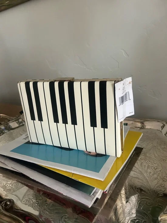 kate spade Black and White Piano Key Clutch - Picture 2 of 12